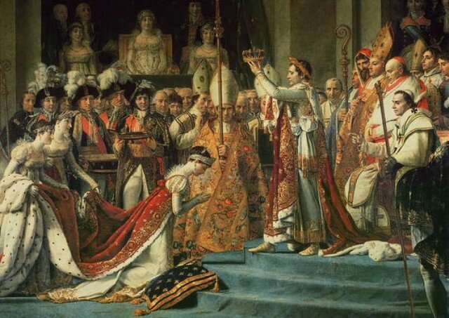 La coronació de l’emperador franc Carlemany, que va intentar reunir de nou l’Imperi Romà