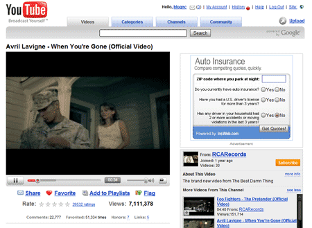 Lanzamiento de Youtube