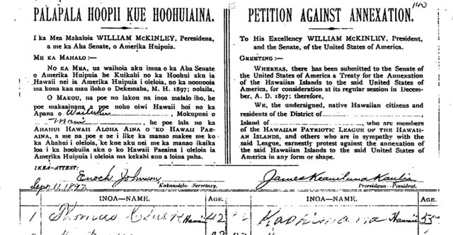 mass meeting of Hawaiian citizens