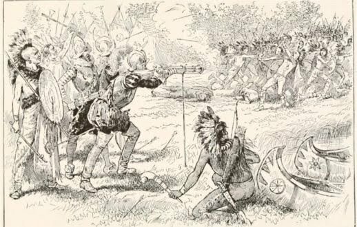 The Iroquois invaded Huronia and won. The Huron nation collapsed.