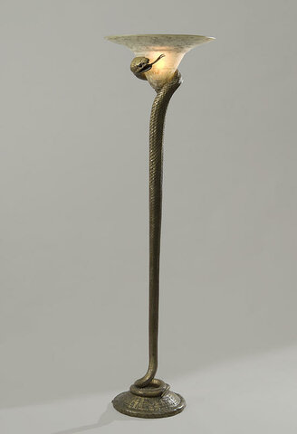 Brandt, Edgar. La Tentation (Temptation). ca. 1920-1926. Brown Sculpture Pavilion. Expressionism.