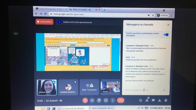 Observação das Aulas - Uso do Make Beliefs Comix