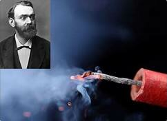 Alfred Nobel inventa la dinamita.