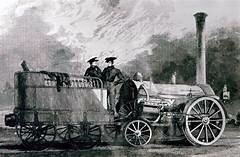 Locomotora de George y Robert Stephenson para el traslado de mercancías.