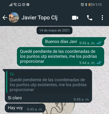 proporcion de informacion de coordenadas utp