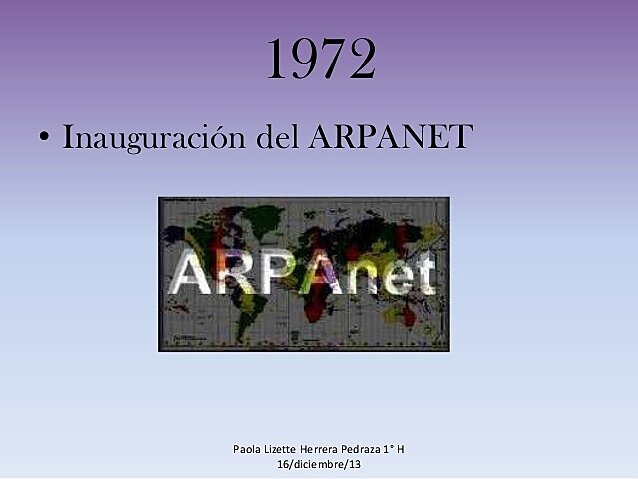 Inauguración  de ARPANET