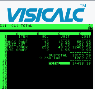 Dan Bricklin and Bob Frankston develop VisiCalc.