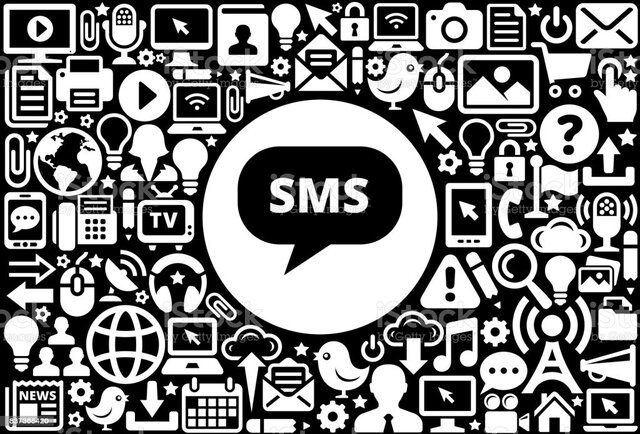 Black and white texting