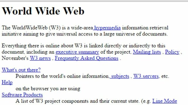The first website was created