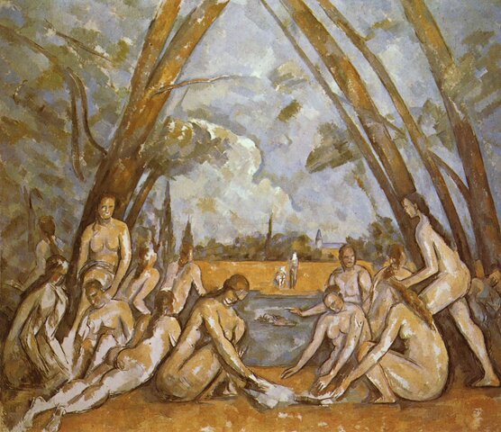 Cezanne, Paul. The Large Bathers. 1906. Gallery 264, second floor, Philadelphia Museum of Art. Futurism.