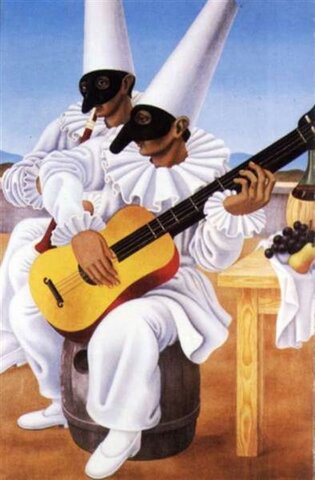 Severini, Gino. Two Punchinellos. 1922. Gemeetemusem den Haag, Hague, Netherlands. Futurism.