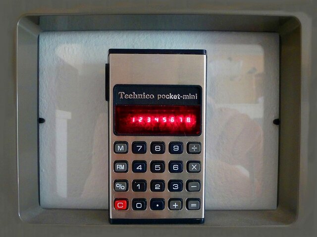 First Handheld Calculator