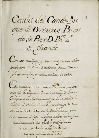Caída del Conde Duque de Olivares (1643)