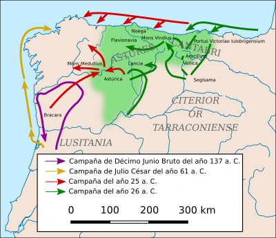 Start of the Cantabrian-Astures Wars (29 BC-19 BC)