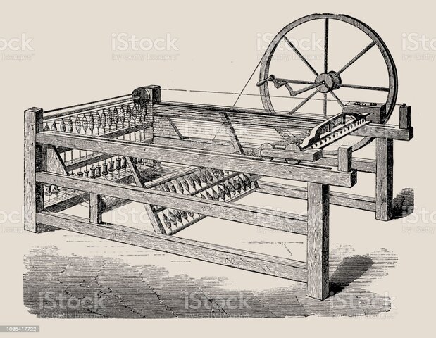Creación de la Spinning Jenny por James Hargraves.