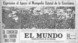Siglo XX - Año 1958 - Ley de defensa de la Educación secundaria