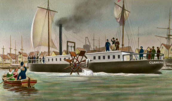 Barco de vapor comercial de Robert Fulton