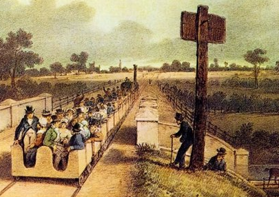 1ª línea de ferrocarril de pasajeros entre Manchester y Liverpool