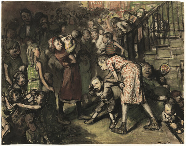 Bellows, George Wesley. The Cliff Dwellers. 1913. Art Institute of Chicago, 1941. Expressionism.