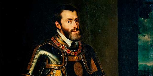 Carlos I es coronado emperador y rey de Italia en Bolonia por el Papa Clemente VII