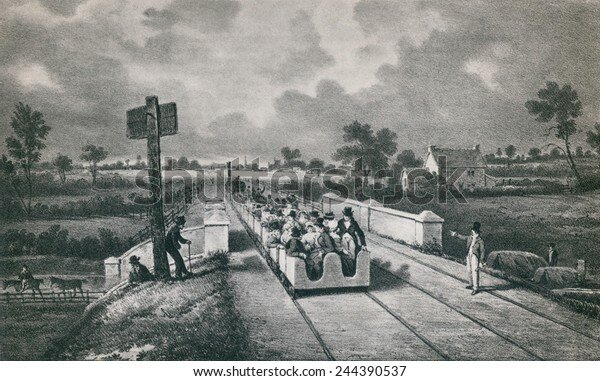 1a línea de ferrocarril de pasajeros entre Manchester y Liverpool