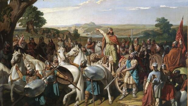 The weakness of the Visigothic monarchy 8th century