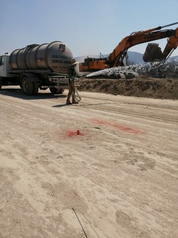 conformacion de hombros en capas de 20 cm homogenizadas
