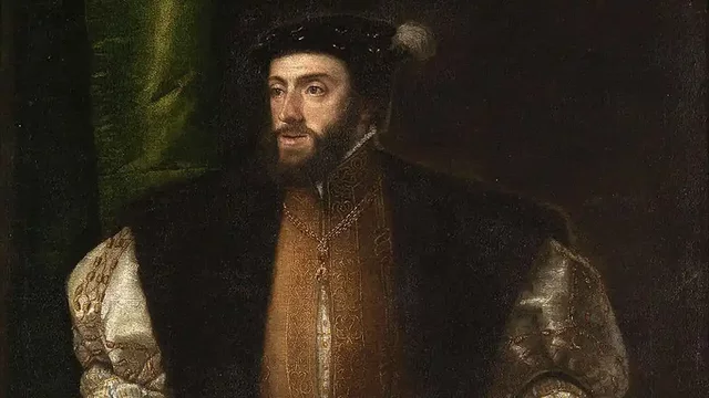Carlos I de España y V de Alemania. Rey de España (1516-1556) y emperador del imperio germánico (1519-1556).