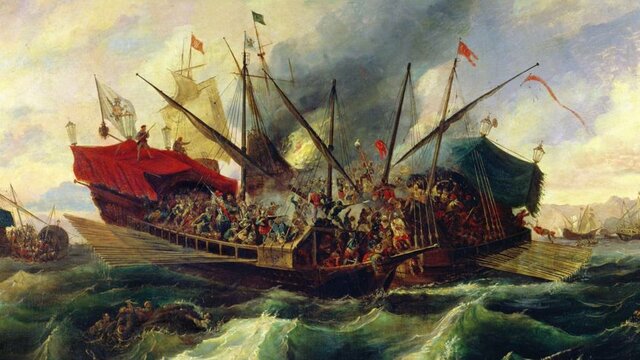 Batalla de Lepanto contra los turcos