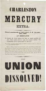 South Carolina secedes from the United States