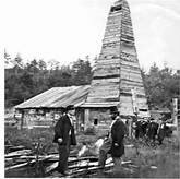 The frist oil wells were drilled
