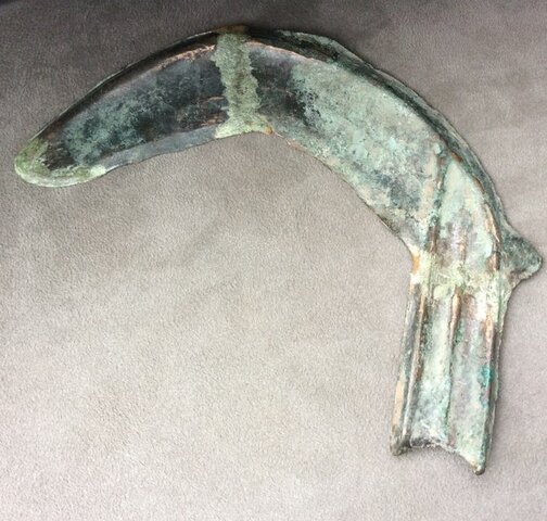Bronzen sikkel uit de Bronstijd.