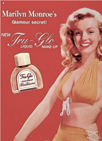Marilyn Monroe's "Tru-Glo Liquid Makeup" Campaign