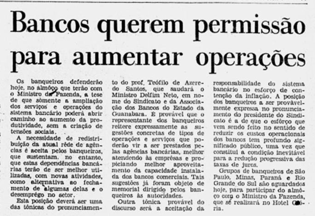 Bancos querem permissão para aumentar operações