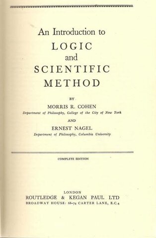 An Introduction to Logic and the Scientific Method