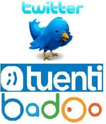 Twitter, Tuenti y Badoo
