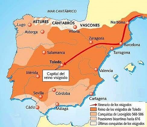 Estableixen la capital del regne a Toledo.