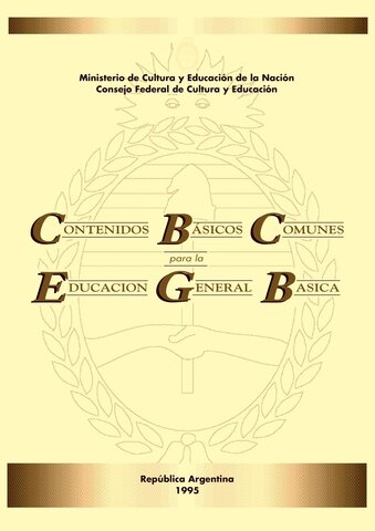 Se establecen los Contenidos Básicos Comunes.