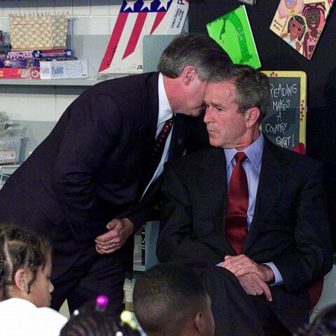 8:50 AM // George Bush is alerted about the terrorist attacks