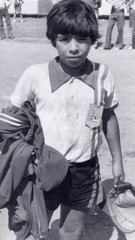 He started playing football with 8 years old.