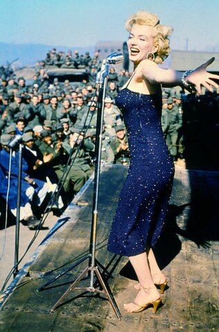 Marilyn Monroe sang for US troops