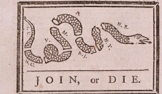Join or Die Cartoon Created