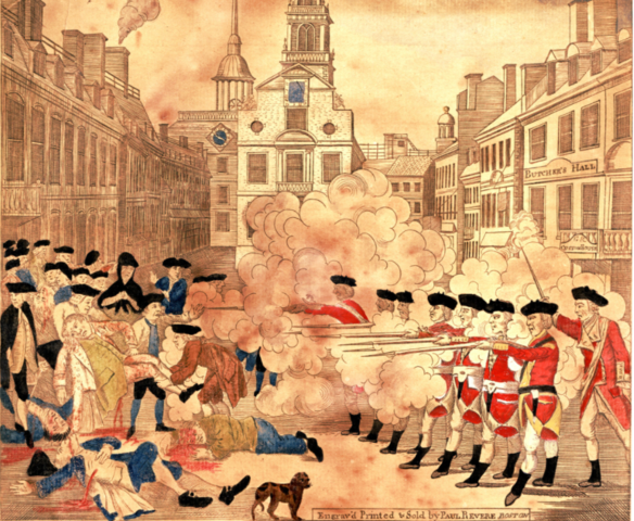 Paul Revere’s engraving of the Boston Massacre