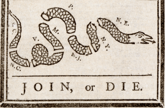 Join or Die snake cartoon