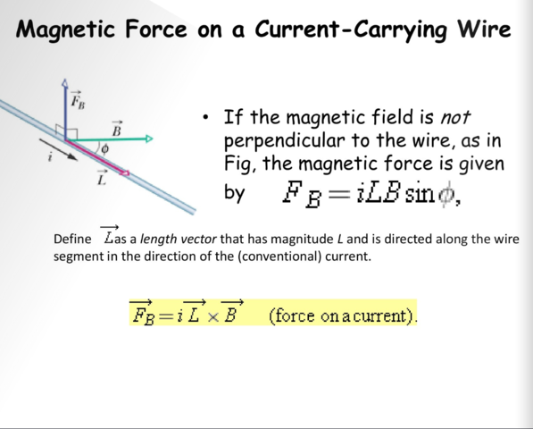 Magnetic Force in a Wire with Current