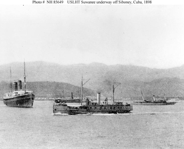 US Blockades Spanish Ships at Santiago de Cuba Harbor