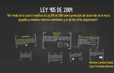 ley 905 del 2004