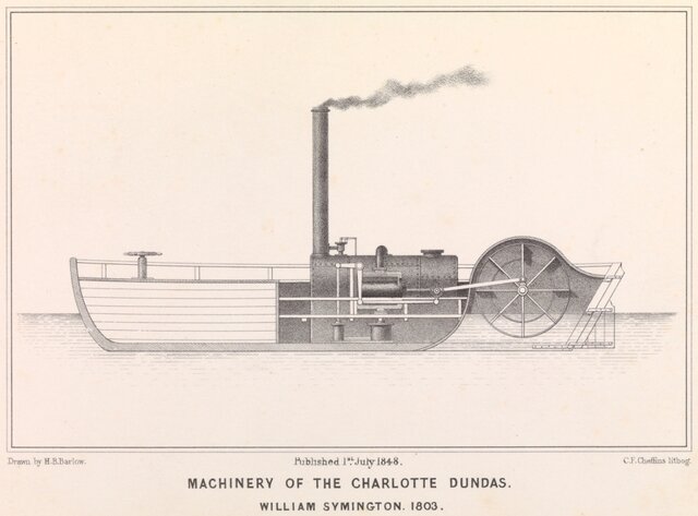 Barco de vapor comercial de Robert Fulton