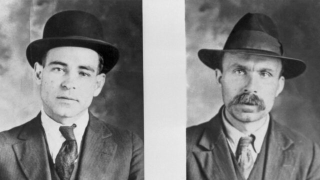 Sacco and Vanzetti arrested for armed robbery and murder