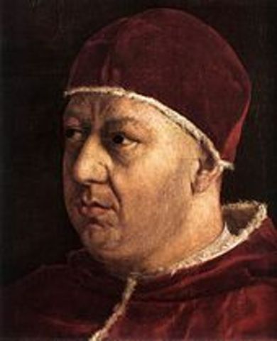 Inquisition of Luther taken up by Pope Leo X